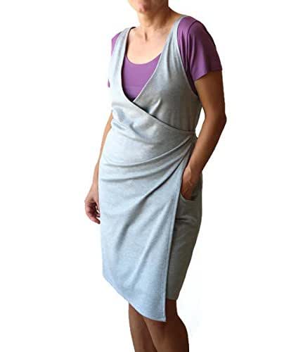 purple wrap around dress