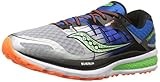 Saucony Men's Triumph ISO 2 Running Shoe, Blue/Silver/Slime, 8 M US