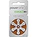 PowerOne Hearing Aid Batteries Mercury Free Size 312, PR41 (120 Batteries) + Battery Keychain Kit