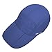 UPF 50+ Foldable Baseball Cap Sun Protection Quick Dry Portable Folding Hats for Men or Women, Dark Blue