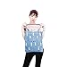 Manka Vesa Women Canvas Bag Denim Tote Shoulder Shopping Bag Handbag Pockets Light blue