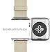 MOOSENG Replacement Band for Apple Watch 42mm Series 1 2 3 with Leather Strap and Metal Clasp (Stone)