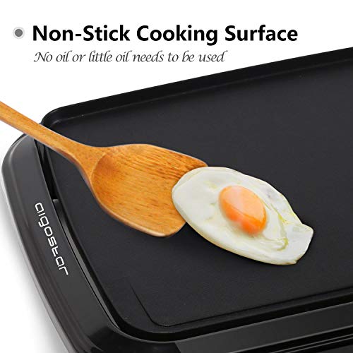 Aigostar Electric Griddle Nonstick 1500W Pancake Griddle 8Serving