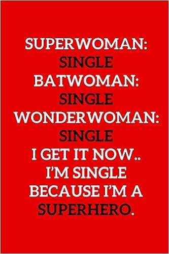 Superwoman Single Batwoman Single Wonderwoman Single I Get It Now I M Single Because I M A Superhero Journal Notebook Funny Gag Gift 100 Page 8 Blank Checklist Page College Ruled Notebook Amazon Co Uk Girl