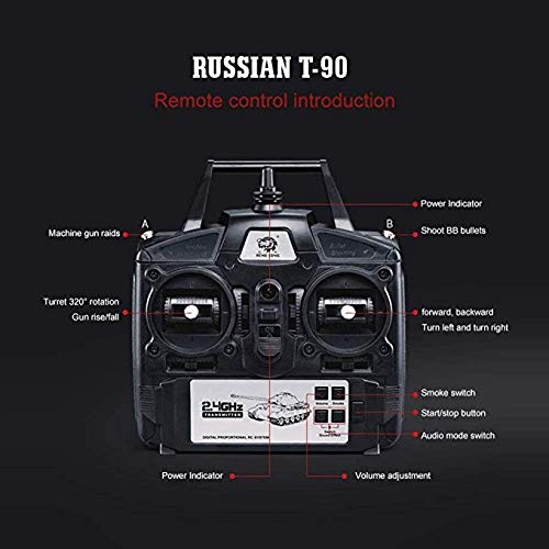HSB Erwachsene Off-Road Crawler Panzer RC Panzer Upgraded russischen T90 Tank Fernbedienung Modell Tracks 1/16… – Bild 8