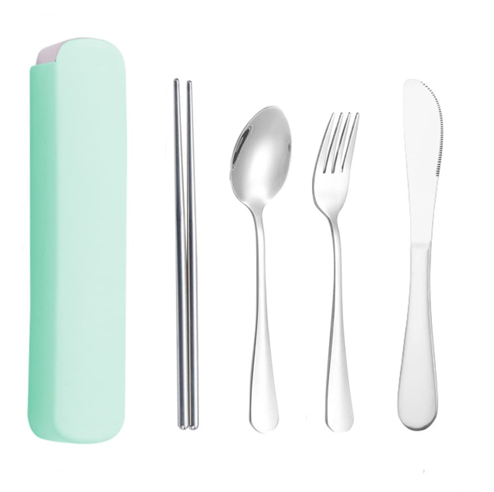 Stainless Steel Cutlery Set, Camping Cutlery Set, for Travel, Camping, Picnic, Home, School, Lunch Box