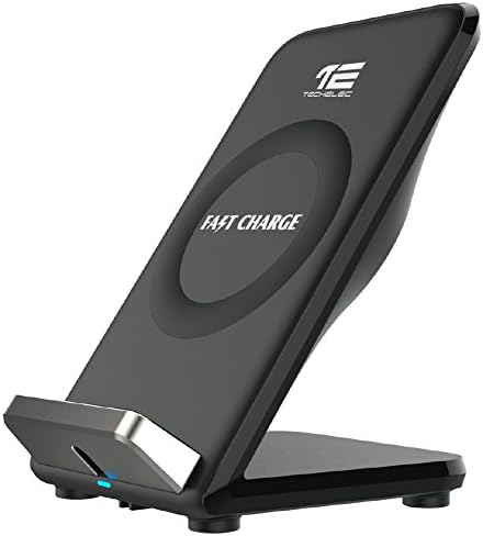 Techelec Fast Wireless Charger Stand 2 Coils QI Wireless Charging Stand for Samsung Galaxy Note8 / S8 / S8+ / S7 / S7 edge / S6 edge+, Note5 and Standard Charge for Newest iPhone X, iPhone 8