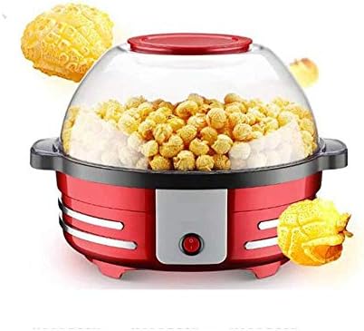 電気ポップコーンマシン 熱風ポップコーンポッパーメーカー クイックヒートテクノロジー オイル不要 ノンスティックプレート クールハンドル透明カバー ホームファミリーパーティー用 Pr365 Hr
