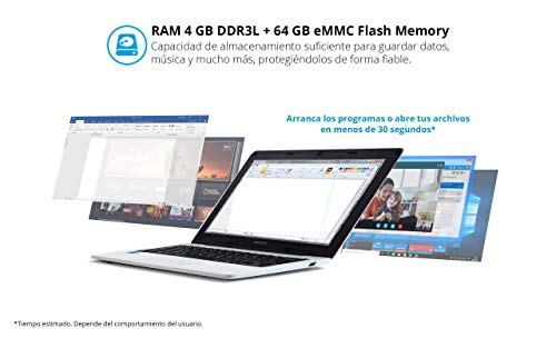 MEDION-Classmate-E11201-Ordenador-portatil-para-educacion-de-116-HD-Intel-Celeron-N3450-4GB-de-RAM-64GB-eMMC-Intel-HD-Graphics-Windows-10-Pro-Academic-Color-Blanco-Teclado-Qwerty-Espanol