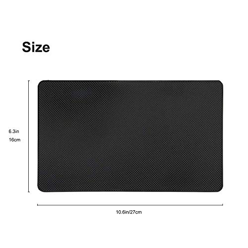 Versatile Car Dashboard Sticky Pad, Heat-Resistant Non-Slip Mounting Mat for Cell Phone, Sunglasses, Keys, Coins and More (2 Pack)