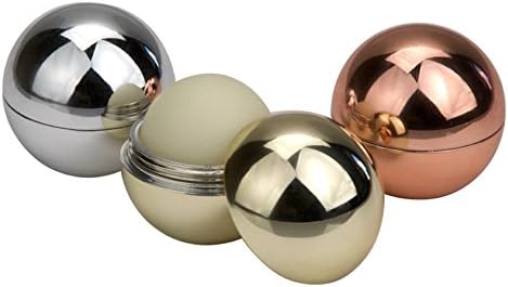 Metallic Pearl Lip Balm 3-Pack, 0.8 oz per Ball, Natural Beeswax, include Gold + Silver + Bronze packaging.