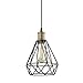 YOBO Lighting Vintage Oil Rubbed Bronze Polygon Wire Pendant Light Art Deco