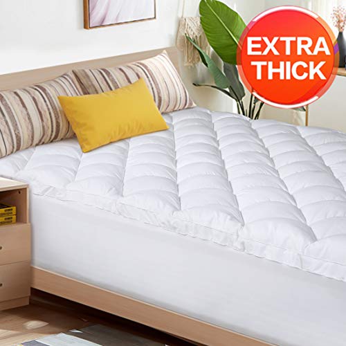 Abakan Extra Thick Mattress Topper Queen Super Soft Breathable Perfect Support Mattress Pad Cover Pillowtop Bed Topper with 8-21Inch Deep Pocket