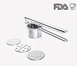 Potato Ricer, Potato Masher - ALISKID Stainless Steel Potato Ricer with 3 Interchangeable Disks, Best Potato Press