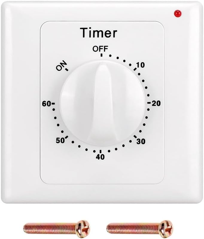 Taikuwu 220V Mechanical Countdown Timer Switch 60 Min Pump Control Socket 86
