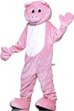 Forum Deluxe Plush Pig Mascot Costume, Pink, One Size