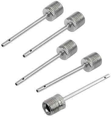 Ball Inflating Pump Needle Adaptor (Silvery, 5 PCS(Standard Size))