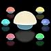 Veesee Portable Dimmable Mushroom Colorful Night Light Include USB Cable Tap Sensor Three Modes Softlight Nightlights for Children Nursery Outdoor Camping (Blue)