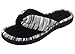 RockDove Women's Open Toe Memory Foam Flip Flop Slippers, Faux Cashmere Anti-Slip Thong Slide Slipper Shoes for Home Lounge Hotel Spa & Bedroom (9-10 B(M) US, Midnight Black)