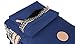 Veenajo Casual Lightweight Canvas Backpacks Cute Bookbag Shoulder Bag School Backpack for Teen Blue