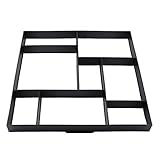 Yosoo DIY Personalized Pathmate Stone Road Mold Garden Walk Maker Outdoor Decorative Stones Molds (Black)