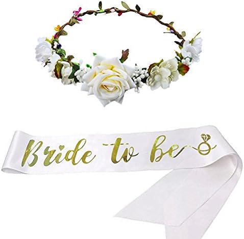 SEWEI Bride to Be Sash Headband Bachelorette Bride Tribe Bridal Shower Wedding Party favor Supplies