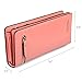 Gottowin Women PU Leather Wallet Clutch Handbag Zipper Organizer Card Holder (Salmon Pink)