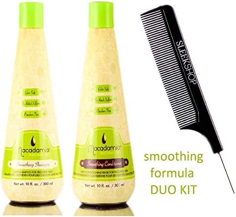 Macadamia SMOOTHING Shampoo & Conditioner DUO SET, Daily Rinse for FRIZZ-FREE HAIR, Color-Safe, No Added Sulfates (STYLIST KIT) (DUO KIT - 10 oz / 300 ml)