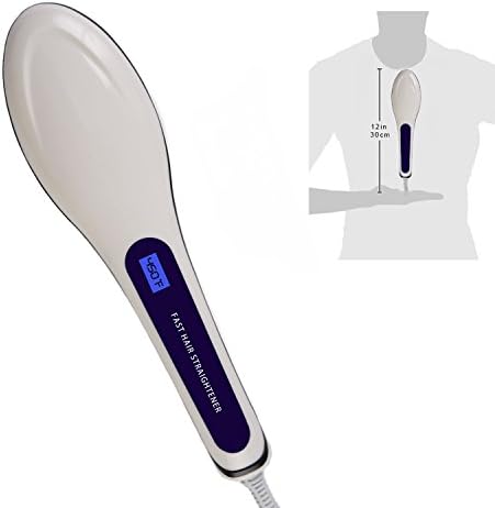 Hair Straightening Brush Ceramic Heating Hair Straightener Comb Anti-scald Effective Hair Brush Straightener White Color Available