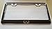Infiniti Black Carbon Fiber Style Reverse Cut Decal Chrome Metal License Frame