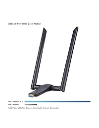 BrosTrend 1200 Mbps Linux USB WiFi adaptador de largo alcance; Dual Band 5 GHz 867 Mbps+2,4 GHz 300 Mbps; 2 x 5 dBi WiFi Antenas; USB 3.0; para escritorio, portátil de Linux PCI untu, Mint, Raspbian, Debian, Lubuntu