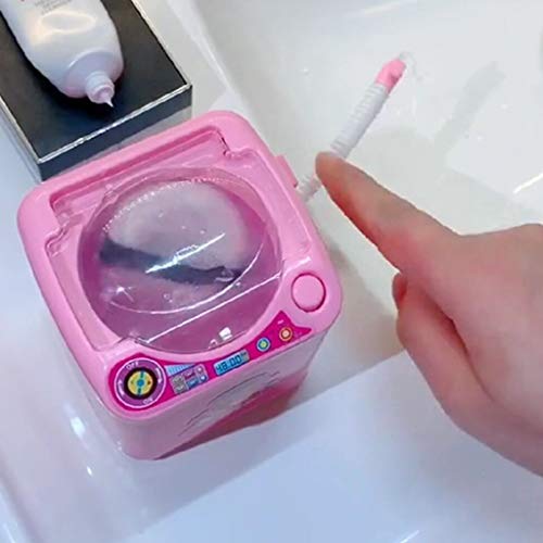 TTbuy 2019 New Makeup Brush Cleaner Device Simulation Automatic Cleaning Washing Machine Mini Toy,Electric Makeup Brush Spinner Cleaning Machine Cleanse Cosmetics, Dusts Washer,Pink (A) - Thumbnail 3