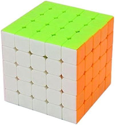 HJXD 5x5x5 Stickerless Magic Cube 2.5 Inch Pink