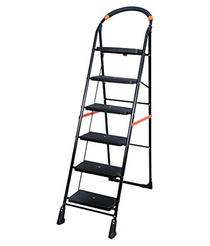 PAffy Milano 6-Steps Folding Ladder (Black)