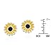 AeraVida Petite Yellow Sunflower Piercing Stacking .925 Silver Stud Earrings | Sunshine Earrings for Women | Fashion Jewelry