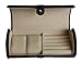 Black Carbon Fiber 2 Watch Roll Travel Case with Cufflink Ring Storage Watch Jewelry Organizer Collector Father's Day Gift