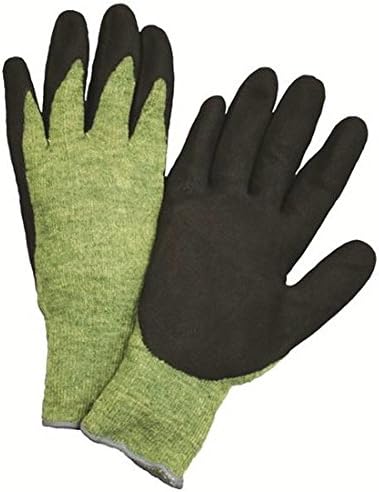 West Chester 713KSSN Black/Green Small Kevlar/Spandex/Steel Cut-Resistant Gloves - ANSI 4, EN 388 5 Cut Resistance - Nitrile Palm Only Coating - 9 in Length - 713KSSN/S [PRICE is per DOZEN]