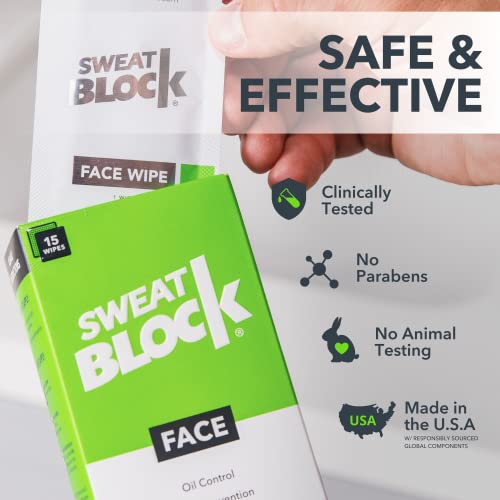 SweatBlock Daily Antiperspirant Face Wipes + Oily Skin Control
