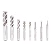 AUTOTOOLHOME 1/8" 3/16" 1/4" 5/16" 3/8" 1/2" high Speed Steel HSS 4 Flute Straight End Mill Cutter 5/32" 1/16" Set of 8 primary