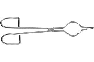 Operitacx 40cm Thick Stainless Steel Crucible Tongs Crucible Clamp High Temperature Resistant Metal Melting Tool for Jewelry 