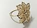 TTOYOUU Alloy Napkin Rings with Delicately Hollow Out Flower Wedding Banquet Dinner Decor Favor，Pack of 6 (Gold)