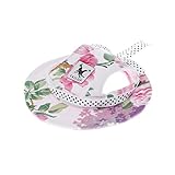 WINOMO Round Brim Pet Cap Visor Hat Pet Dog Mesh Porous Sun Cap with Ear Holes for Small Dogs - Size M (Floral Print)