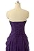Women's Chiffon Bridesmaid Dress Short Homecoming Prom Dresses Purple US2