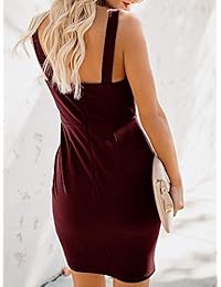 Imysty vestido de cóctel para mujer, sexy, sin mangas, sin espalda, para negocios