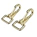 Monrocco 2Pc Lobster Claw Clasp Solid Brass Lobster Snap Lanyard Hook Lobster Claw Clasp Ring for Straps Bags