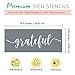 Grateful, Thankful, Blessed Calligraphy Stencilling Set - Country Farmhouse Word Stencils – Set of 3 Reusable Sign Stencils – Easy Rustic DIY Décor