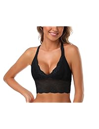 SHEKINI sostén de encaje para mujer, sujetador con push-up floral, transpirable, sin alambre, espalda cruzada, sujetador sexy