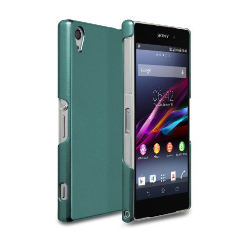 GMYLE(R) Hard Case Metallic Color for Sony Xperia Z2 Sirius - Metallic Teal Color Slim Fit Snap On Protective Hard Shell Back Case