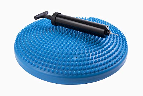 AKC Kinetics Inflated Stability Wobble Disc With Handle - Exercise Core Balance Trainer - KIDS Wiggle Seat - Sensory Cushion - Office, Home, Classroom - Pump & Instructions