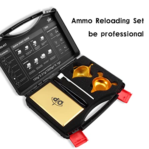 QP Digital Reloading Scale, 𝟲 𝗶𝗻 𝟭 CrownKit, 0.1gn × 1500 Grain High